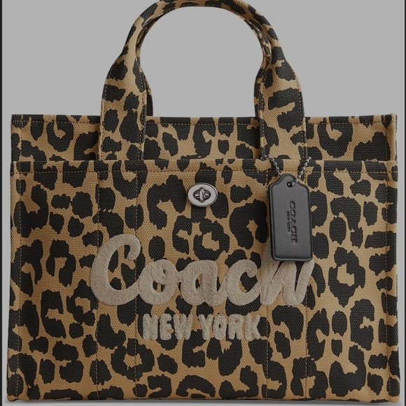 Coach Handbags - Coach Leopard Varsity Cargo Tote